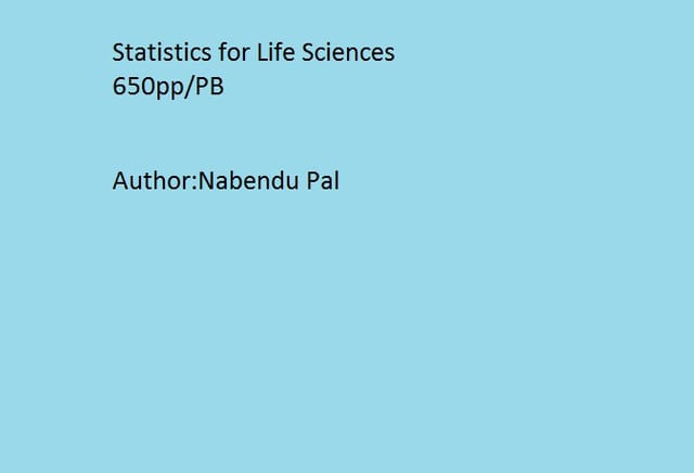 Statistics for Life Sciences   650pp/PB