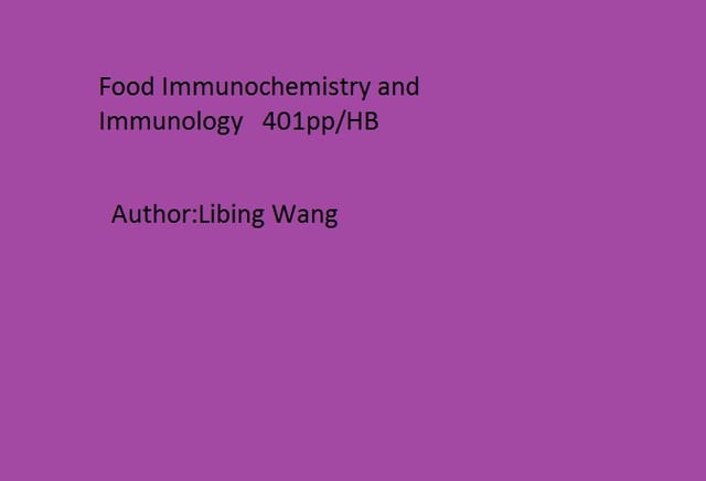 Food Immunochemistry and Immunology   401pp/HB