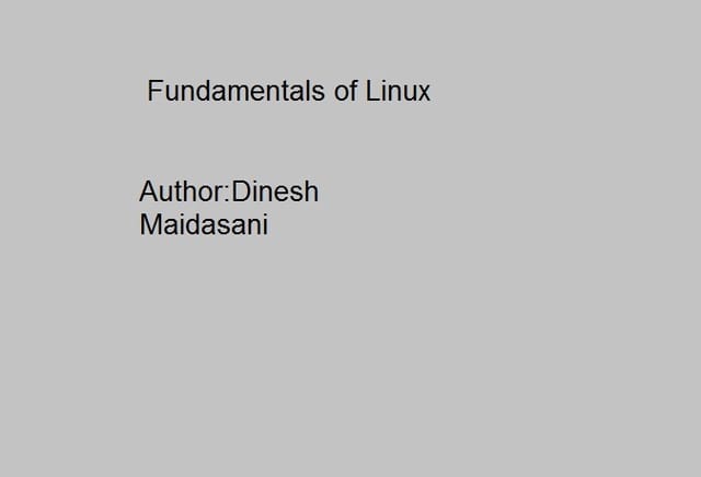 Fundamentals of Linux