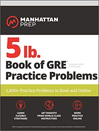 5 lb. BOOK OF GRE PRACTICE PROBLEMS