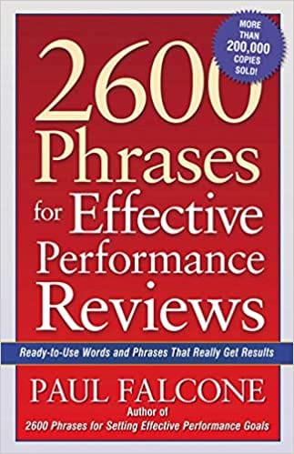 2600 PHRASES FOR EFFECTIVE PERFROMANCE REVIEWS