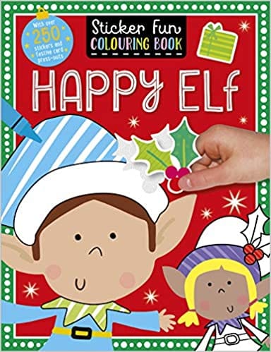 Sticker Scenes Colouring Book Happy Elf