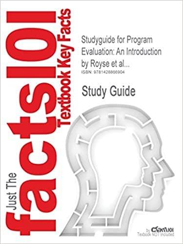 Studyguide for Program Evaluation: An Introduction?