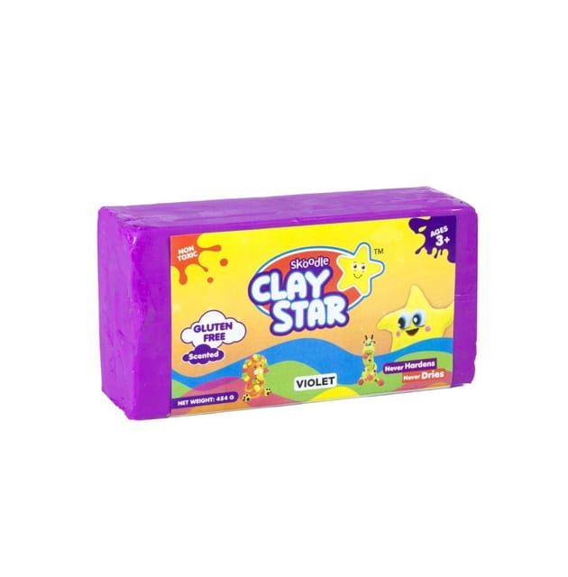 Clay Star 454 gms Violet Colour Clay Bar For Kids