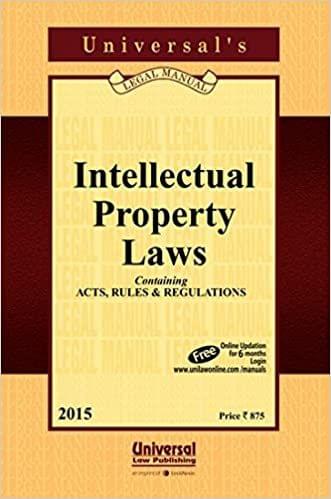 Intellectual Property Laws Containing Acts, Rules Regulati?