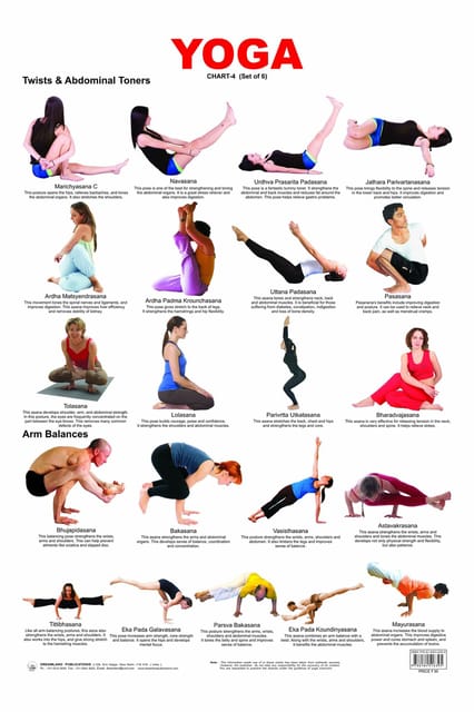 Yoga Chart - 4 : Reference Educational Wall Chart