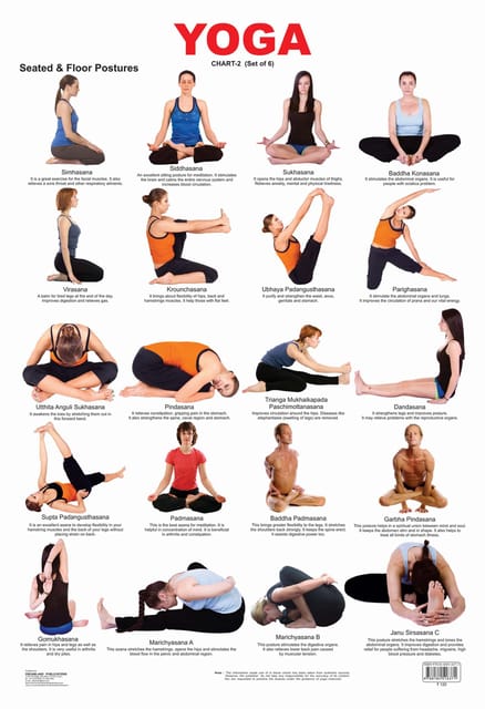 Yoga Chart - 2 : Reference Educational Wall Chart