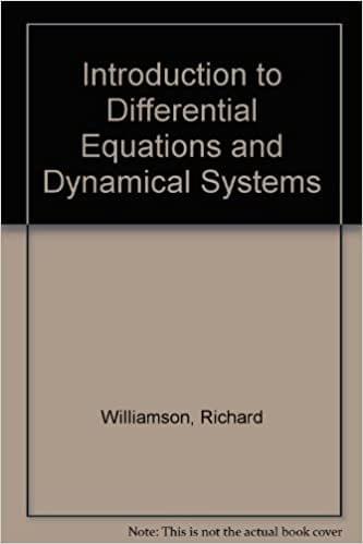 Introduction To Diffrential Equations And Dynamical System