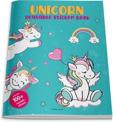 Unicorn World Fun Reusable Sticker Book for Chindren