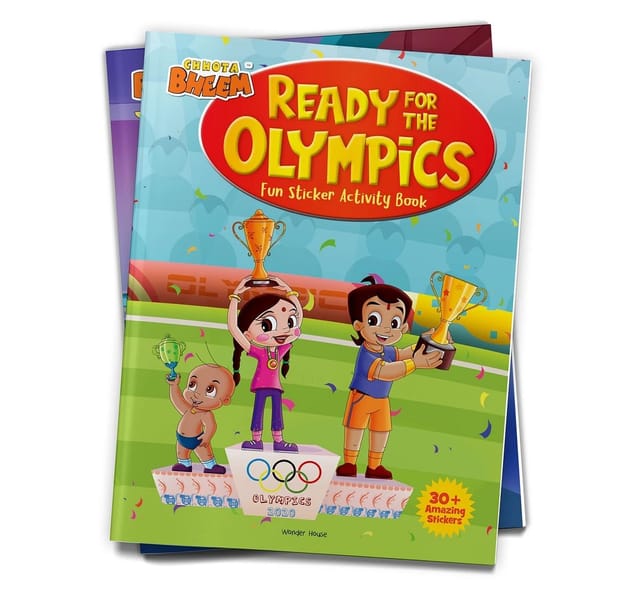 Wonder House Books Chhota Bheem Ready For the Olympics Fun Sticker Activity Book for kids 3Y+, Multicolour