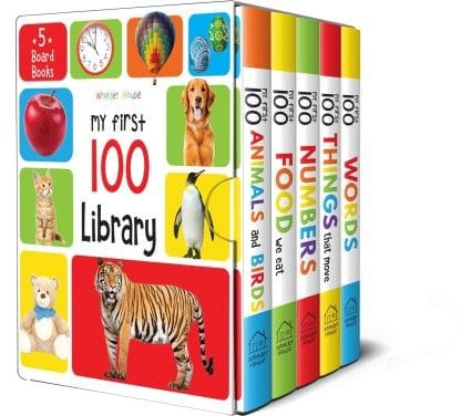 My First 100 Library : Set of 5 Board Books For Children