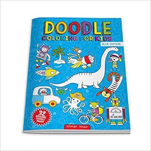 Doodle Coloring For Kids - Blue Edition