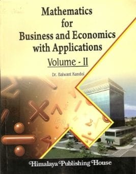 Mathematics for Business and Economics with Applications Volume - II