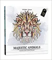 Majestic Animals: Colouring books for Adults with tear out sheets