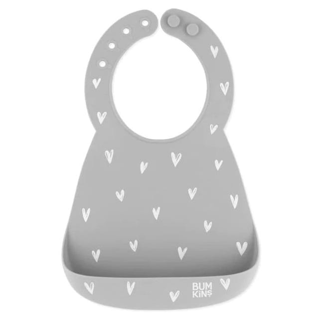 Silicone Molded Bib: Hearts