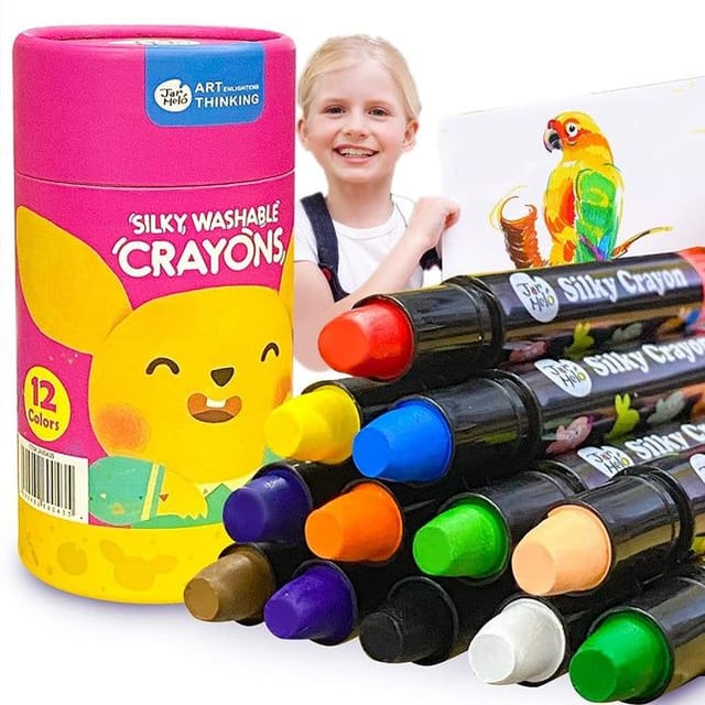 Silky Washable Crayon -Baby Roo 12 Colors