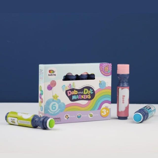 Dot Markers 6 Pack Pastel