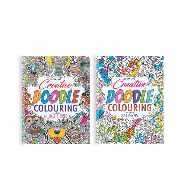 Creative Doodle Colouring Books - (2 Titles) : Drawing, Painting & Colouring Children Book