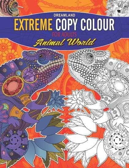 Extreme Copy Colour- ANIMAL WORLD : Colouring Books for Peace and Relaxation Children Book