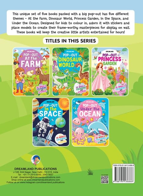 Pop-Out Princess Garden- With 3D Models Colouring Stickers : Interactive & Activity  Children Book