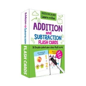 Flash Cards Addition and Subtraction - 30 Double Sided Wipe Clean Flash Cards for Kids (With Free Pen) : Early Learning Children Book