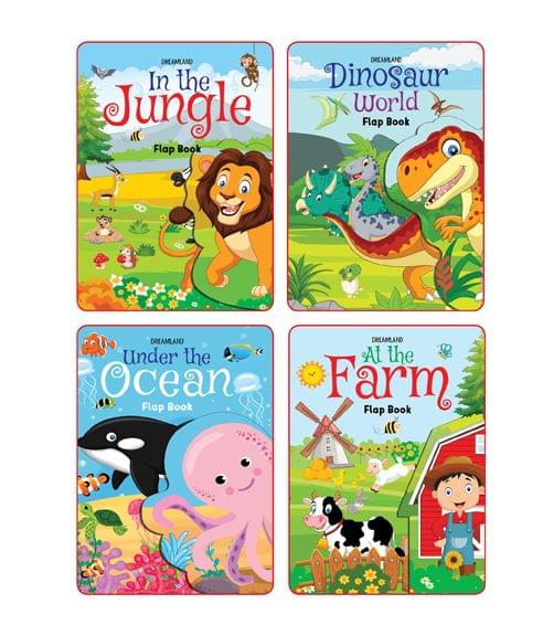 Flap Books Combo Pack- 4 Books : Interactive & Activity  Children Book