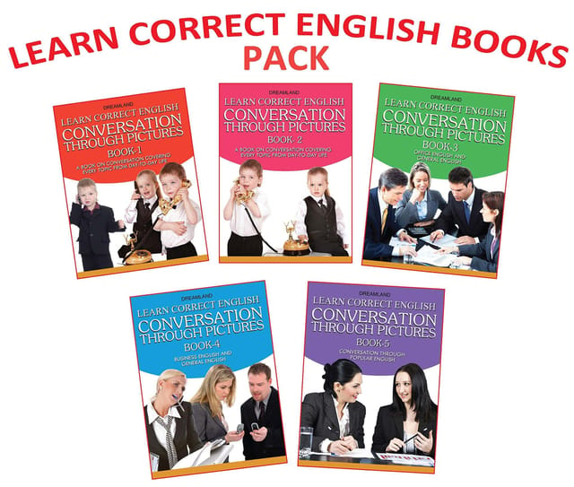 Learn English Conversation book (5 titles) pack : Reference Children Book