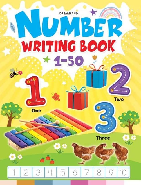 Number Writing Book 1-50 : Early Learning Children Book