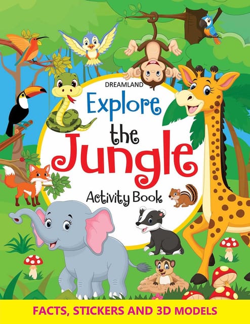 Explore the Jungle Activity Book with Stickers and 3D Models : Interactive & Activity  Children Book