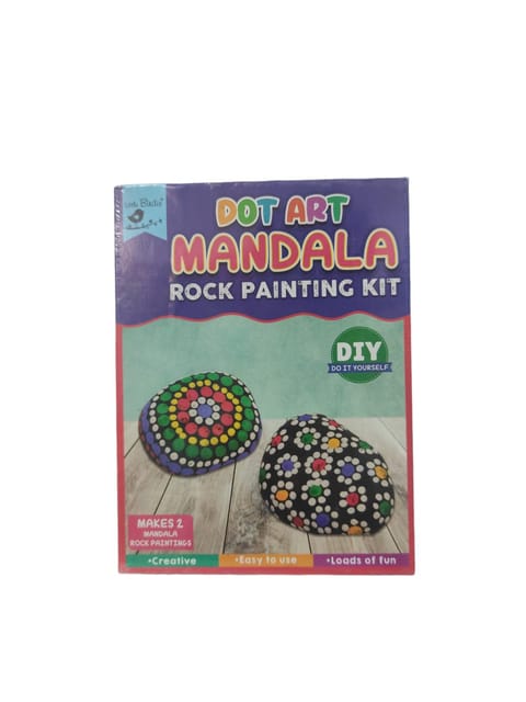 LITTLE BIRDIE DART HEART MANDALA ROCK PAINTING KIT