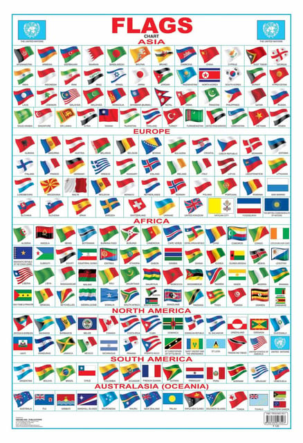 Flag Chart : Reference Educational Wall Chart