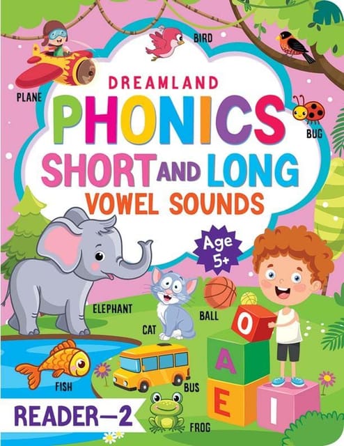 Phonics Reader- 2 (Short and Long Vowel Sounds) Age 5 : Early Learning Children Book