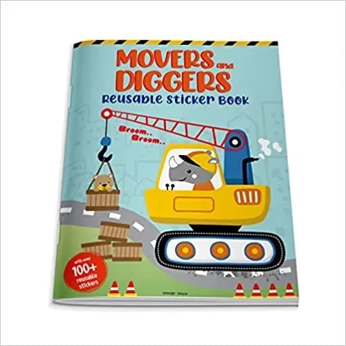 Movers And Diggers Reusable Sticker Book For Chindren