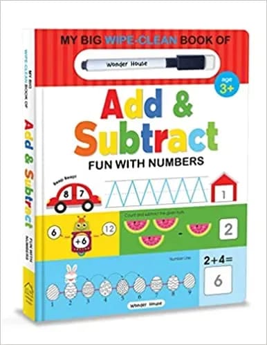 My Big Wipe And Clean Book Of Add And Subtract For Kids Fun With Numbers