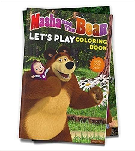 Masha And The Bear - Let's Play: Giant Coloring Book For Kids