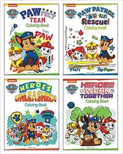 Paw Patrol - Cool Pups Coloring Books Super Pack : Set Of Four Coloring Books For Kids