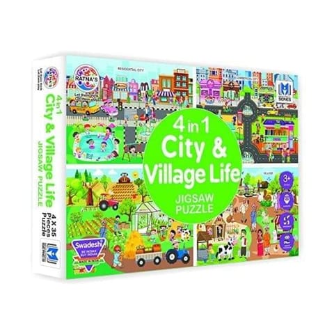 4IN1 CITY & VILLAGE LIFE PUZZLE