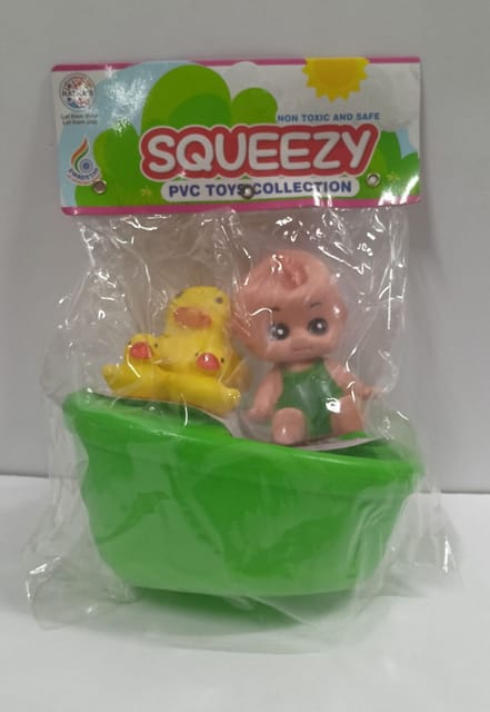 SQUEEZY BABY W/DUCKS BASKET