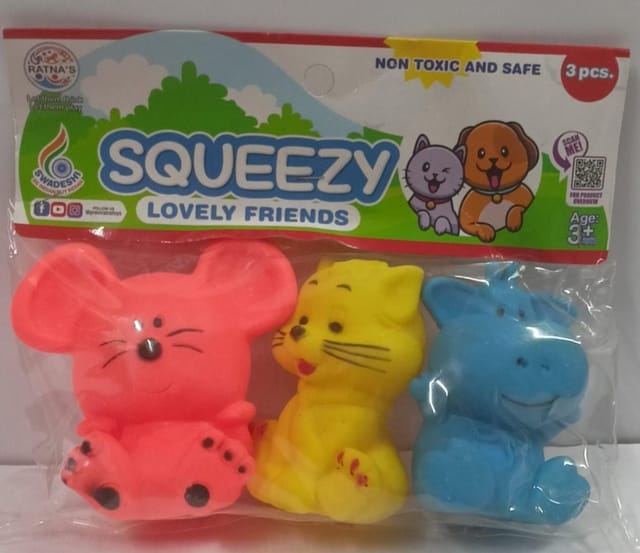 SQUEEZY LOVELY FRIENDS 3PCS CHU