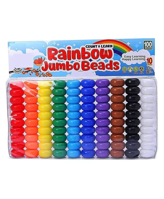 COUNT AND LEARN RAINBOW JUMBO BEADS