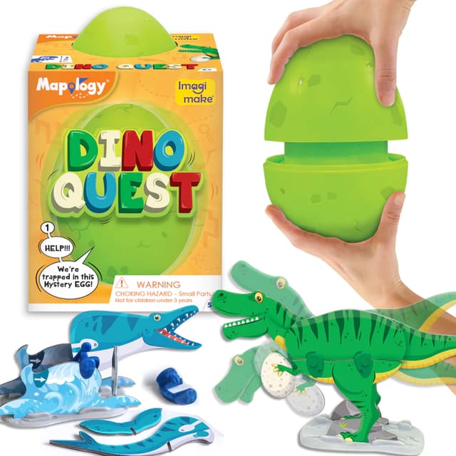 Mapology Dino Quest - Tyrannosaurus rex, Mosasaurus and Ankylosaurus