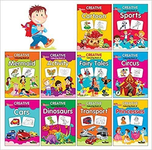 Creative Colouring Book (Set Of 10 Books)