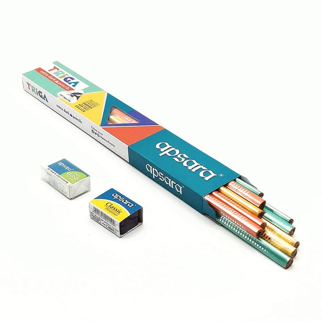 Apsara Triga Extra Dark Triangle Pencil Pack of - 5