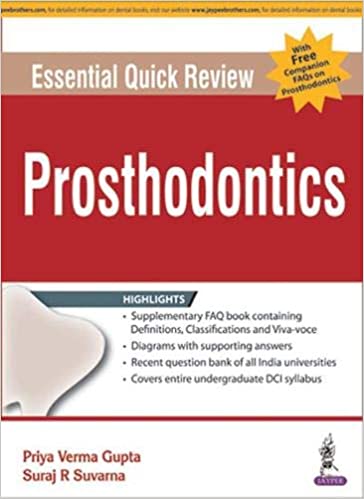 Essential Quick Review Prosthodontics With Free Companion Faqs On Prosthodontics