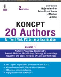 KONCPT:20 AUTHORS FOR TAMIL NADU PG ENTRANCE EXAMINATION (VOLUME-1)