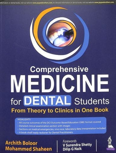 Comprehensive Medicine For Dental Students From Theory To Clinics In One Book