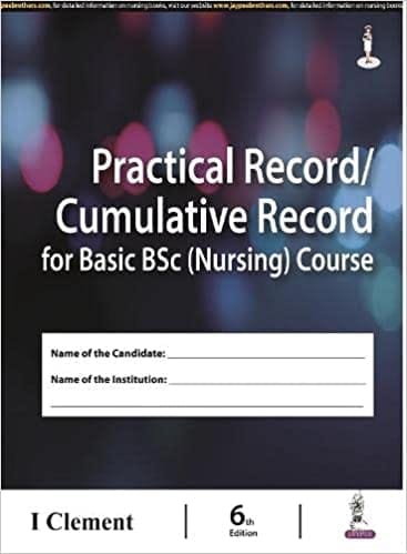 Practical Record / Cumulative Record for Basic Bsc (Nursing) Course (Hardcover)