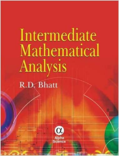 Intermediate Mathematical Analysis   444pp/PB