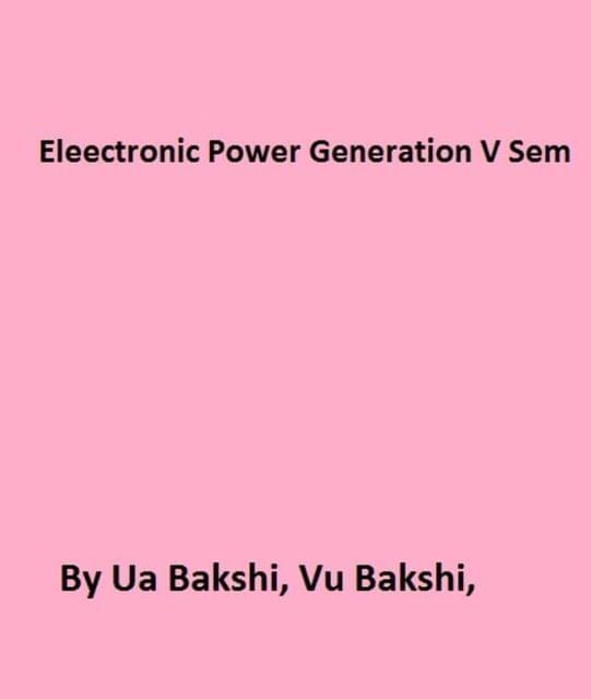 ElectronicPower Generation V Sem