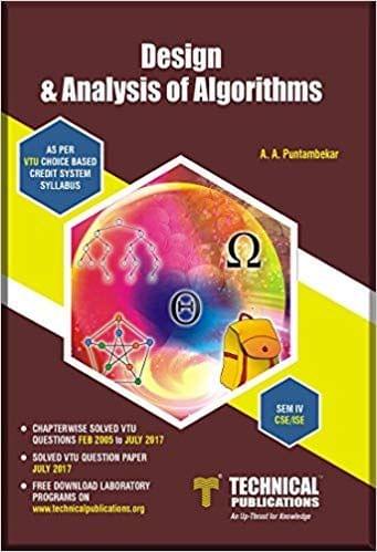 Design and Analysis of Algorithms for VTU (SEM-IV CSE/ISE Course-2015)